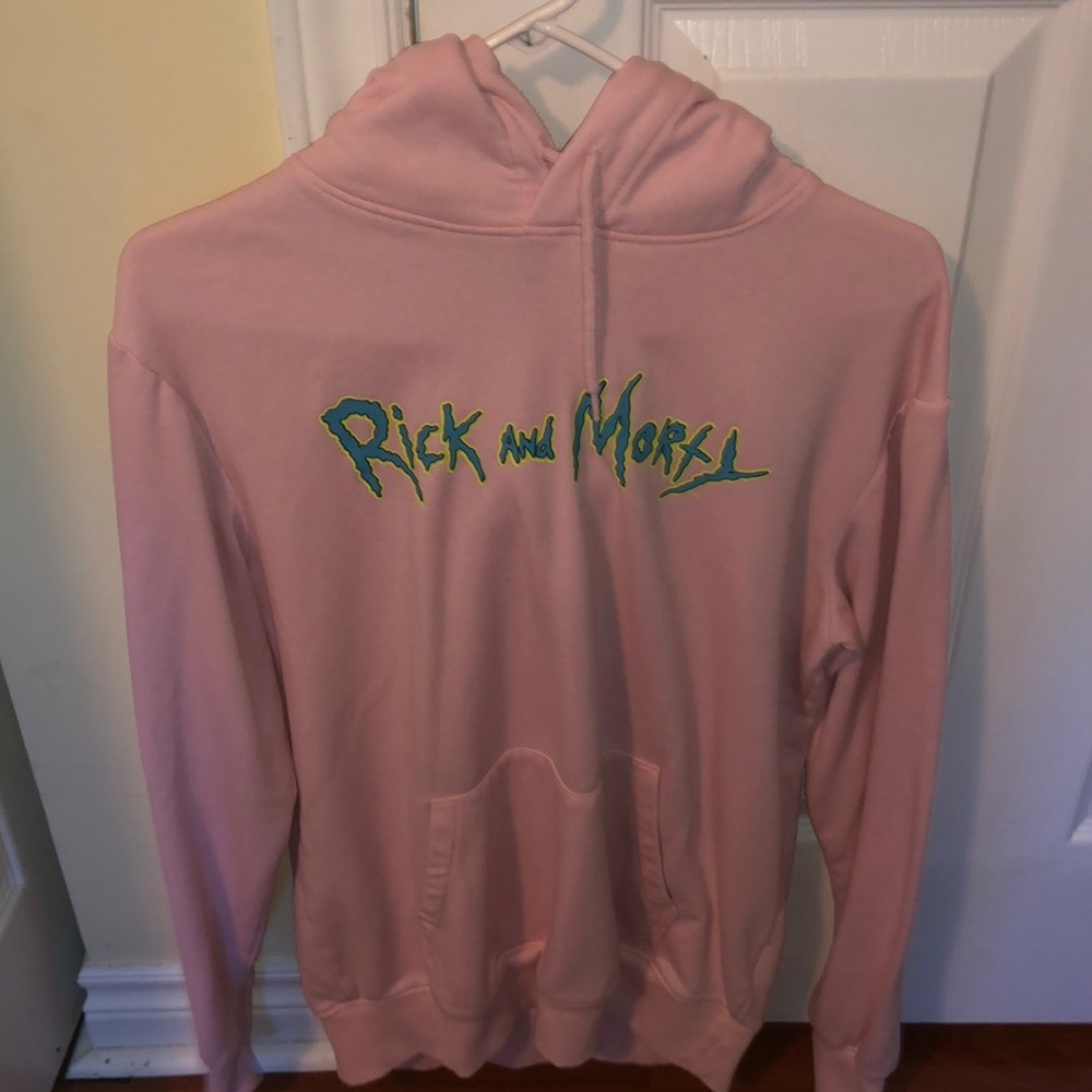 pink rick & morty hoodie